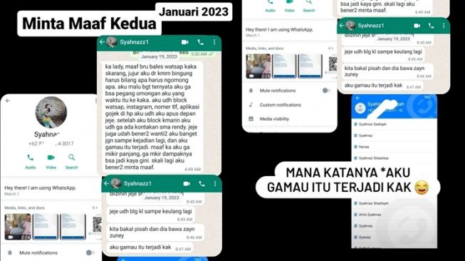 Bukti Dugaan Perselingkuhan Syahnaz dan Rendy Kjaernett (instagram/@ladynayoan)