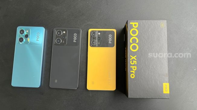 Bocoran spesifikasi Poco X5 Pro 5G yang segera rilis ke Indonesia. [Suara.com/Dicky Prastya]