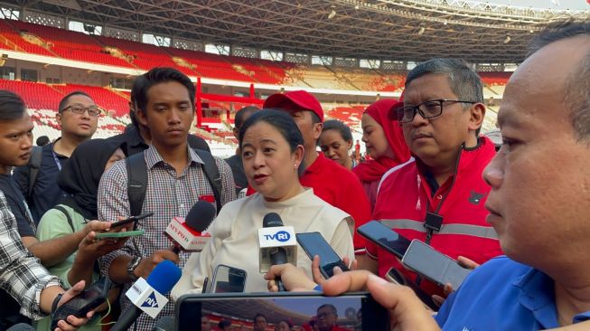 Tinjau Lokasi Puncak Bulan Bung Karno di Stadion GBK, Puan: Kesiapan Sudah 90 Persen