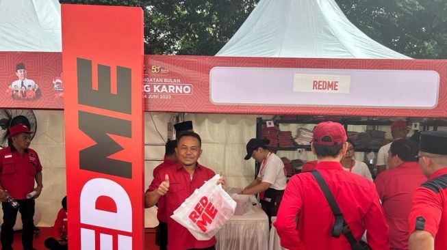 RedMe Pamerkan Atribut Milenial PDIP di Puncak Peringatan Bulan Bung Karno 2023