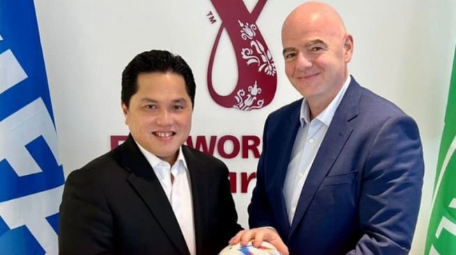 Erick Thohir dan Presiden FIFA, Gianni Infantino (pssi.org)