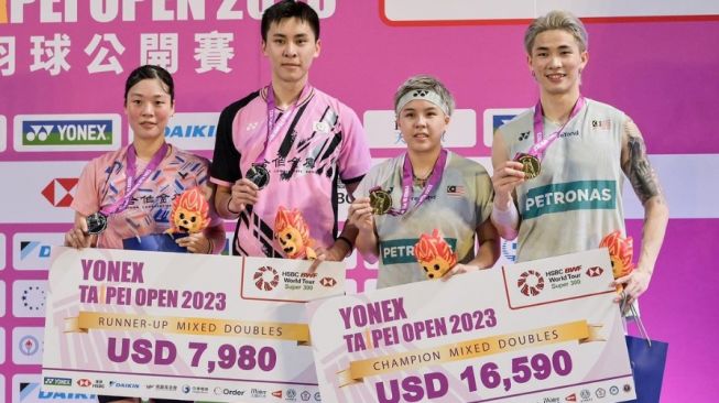 Podium Juara Taipei Open 2023: Malaysia Borong Dua Gelar, Indonesia Satu