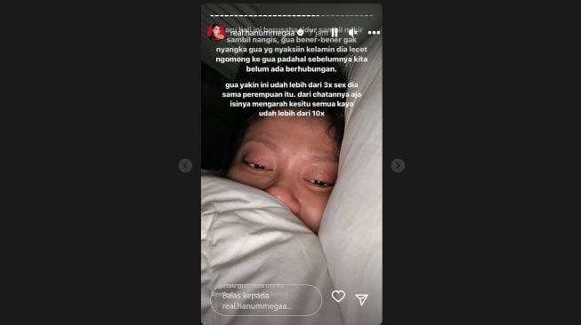 Hanum Mega sudah curiga suami selingkuh sejak ngeluh penis lecet (Instagram/@real.hanummegaa)