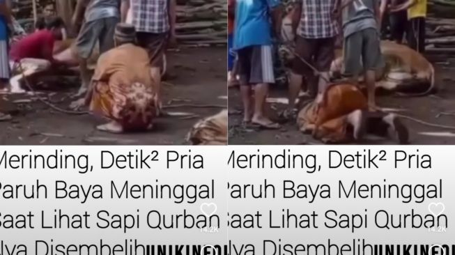 Viral Seorang Bapak Tua Penjual Tempe Meninggal Dunia Usai Melihat Hewan Kurbannya Disembelih