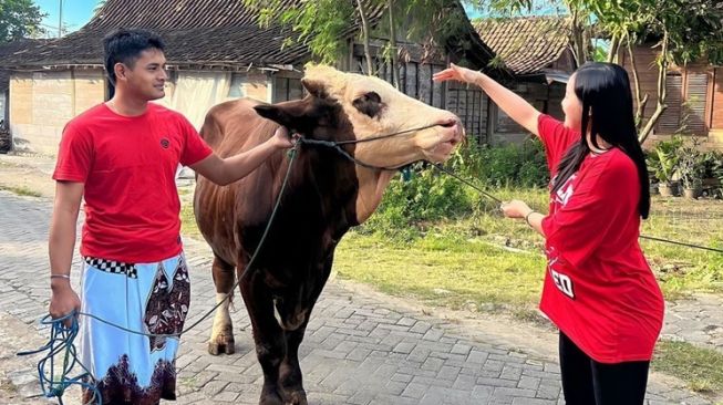 Potret artis bareng hewan kurban (Instagram/@yeniinka)