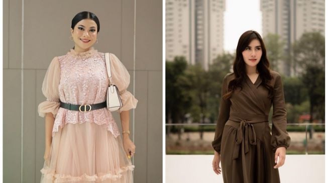 Adu Gaya Hanum Mega Vs Syahnaz Sadiqah(Instagram/@real.hanummegaa/@syahnaz) 