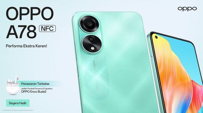 Oppo A78. [Oppo Indonesia]