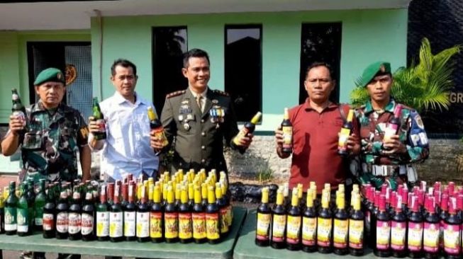 Kodim 0603 Lebak Bongkar Peredaran Miras Ilegal