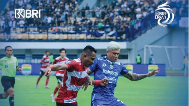 Big Match! Madura United Sukses Tahan Imbang Persib di Kandang Sendiri