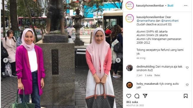 Rihana dan Rihani, tersangka kasus penipuan jual beli iPhone. 