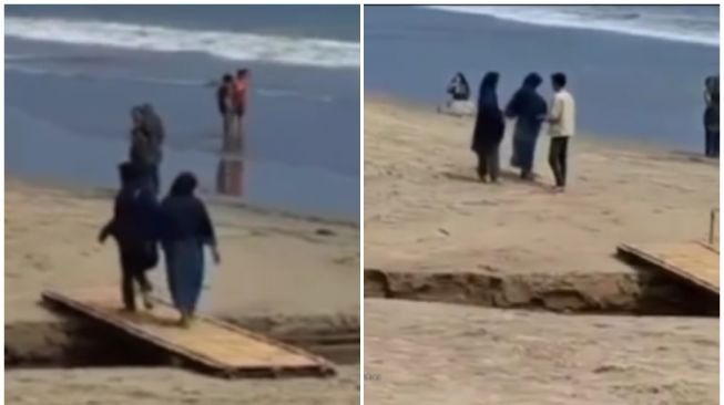 Wasada Dugaan Pungli di Pantai Carita, Wisatawan Diminta Rp5.000 untuk Nyebrang Jembatan