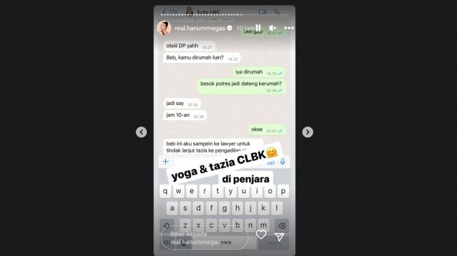 Hanum Mega laporkan suami dan selingkuhannya (Instagram/@real.hanummegaa)