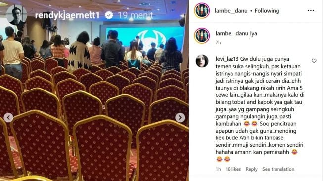 Rendy Kjaernett rajin ke gereja. [Instagram]