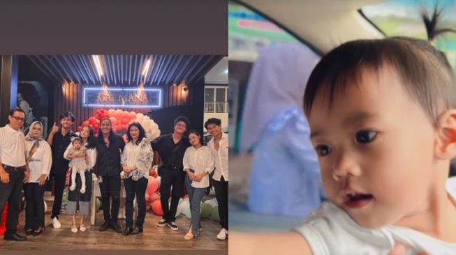 Renaga Tahier rayakan ultah anak bareng sang istri yang tengah berproses cerai. [Instagram]