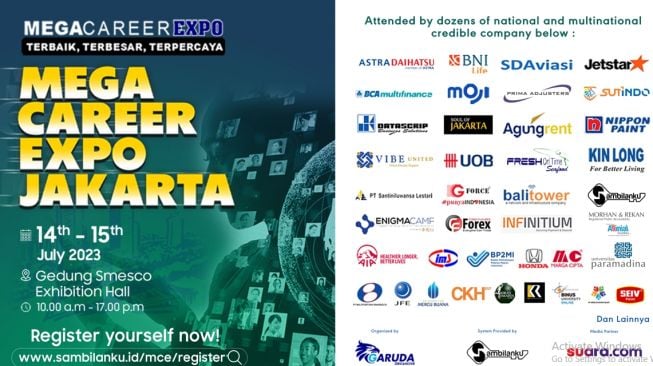 Hadirkan Banyak Lowongan Pekerjaan, Mega Career Expo Jakarta Digelar 14-15 Juli 2023