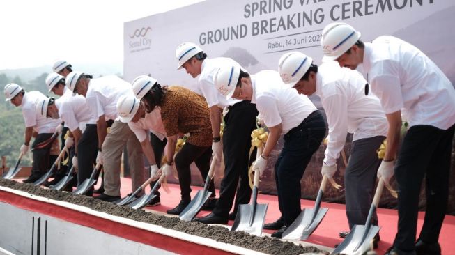 Jadi Kota Mandiri, Sentul City Lakukan Ground Breaking Perdana Hunian Spring Valley di Kaki Gunung Pancar