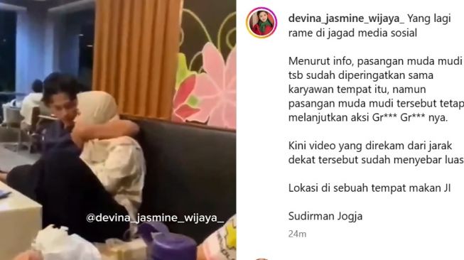 Viral, Aksi Grepe-grepe Pasangan Muda Ini Terekam Kamera, Diduga Terjadi di Rumah Makan Wilayah Jogja