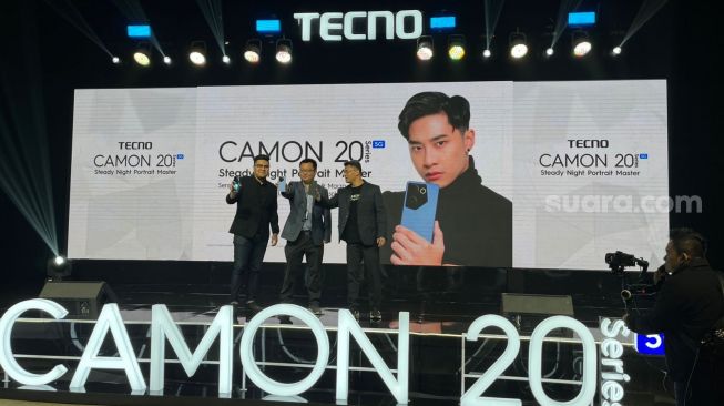 Peluncuran Tecno Camon 20 Pro dan Tecno Camon 20 Premier 5G di Indonesia, Kamis (6/7/2023). [Suara.com/Dicky Prastya]