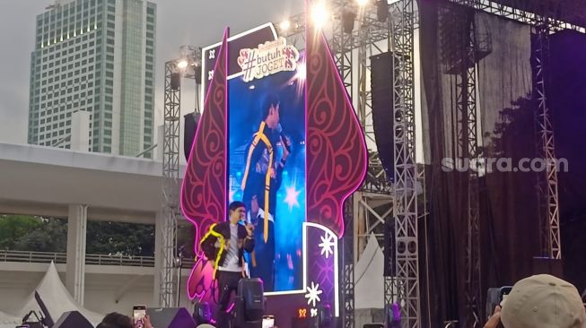 Evan Loss memeriahkan gelaran Java Pop Fest 2023, Stadion Masya GBK, Jakarta Pusat pada Sabtu (8/7/2023) [Pahami.id/Rena Pangesti]