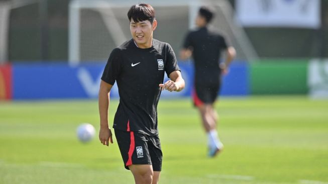 Pemain timnas Korea Selatan, Lee Kang-in. [JUNG Yeon-je / AFP]