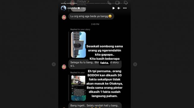 Rizky Billar sesumbar soal pencapaiannya (Instagram)