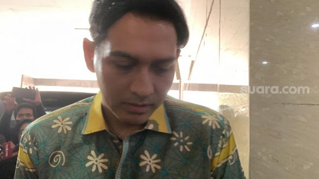 Lucky Hakim di Mabes Polri untuk memberi kesaksian tentang Pondok Pesantren Al Zaytun, Jumat (14/7/2023). [Suara.com/Tiara Rosana]