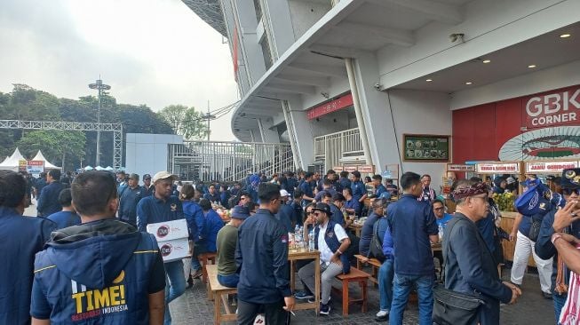 Apel Siaga Partai NasDem di Stadion Utama Gelora Bung Karno (GBK) Jakarta, Minggu (16/7/2023). [Suara.com/Rakha]