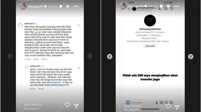 Kiky Saputri dituding penipuan bersedekah (Instagram/@kikysaputrii)