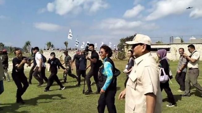 Prabowo Temui Susi Pudjiastuti di Pangandaran, Sinyal Cawapres Potensial?