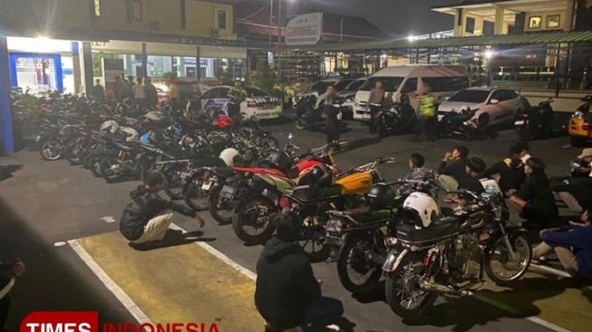 Kedapatan Hendak Balap Liar, Puluhan Motor Diamankan 