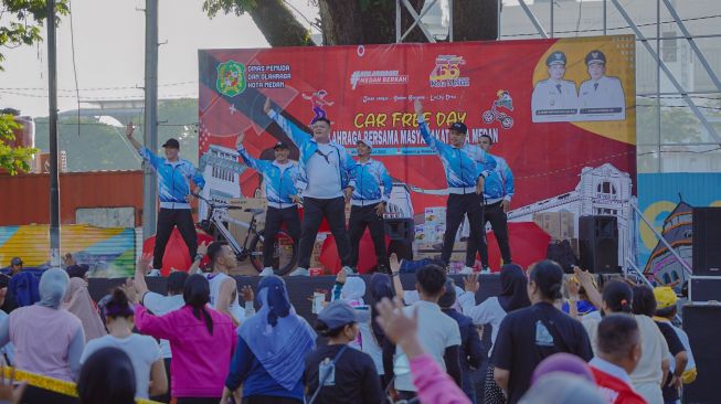 Dukung Pemberantasan Begal, Relawan Bobby Nasution Teken Petisi di Lokasi Car Free Day