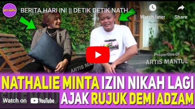 Hoaks Nathalie Holscher minta izin Sule untuk nikah lagi. 