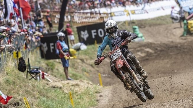 Sirkuit Lommel Belgia, menjadi putaran kelima FIM MXGP yang diikuti  crosser Astra Honda Racing Team Delvintor Alfarizi pekan ini [PT AHM].