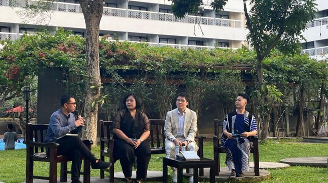 Talkshow Ramu Rasa Aksara memeriahkan peluncuran buku “Kelana Lidah Jawa” di Hotel Royal Ambarrukmo pada Kamis (20/7/2023). (Dok.Istimewa)