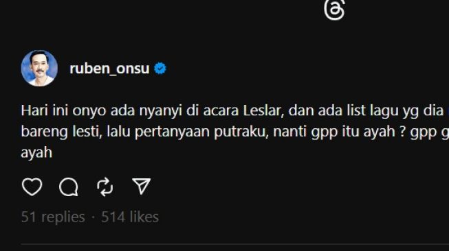 Betrand Peto trauma tampil dengan penyanyi lain (Threads)