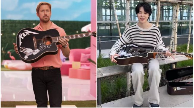 Dapat Hadiah Gitar dari Ryan Gosling, Jimin BTS Sampaikan Pesan Menyentuh