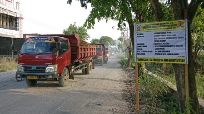 Ruas Jalan Soppeng-Pangkajene Mulai Dikerjakan, Pemprov Sulsel Siapkan Anggaran Rp14,88 Miliar