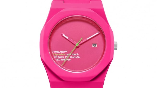 Rekomendasi jam tangan ala Barbie, D1 Milano Polycarbon Bracelet Street Pink. (Foto: Dok. The Watch Co.)