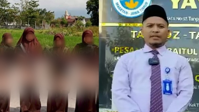 Viral Foto Santriwati Pegang Senjata Laras Panjang dan Pakai Rompi Anti Peluru, Simak Klarifikasinya