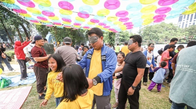 Keseruan Si Kecil bermain dan belajar bersama di kumparanMOM Festival Hari Anak 2023. (Dok: kumparan)