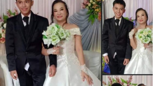 Kevin (16) nekat menikahi teman ibunya, Mariana (41) yang berbeda 25 tahun dari umurnya. (Facebook)