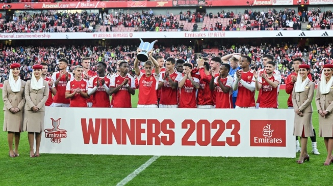 Arsenal Susah Payah Kalahkan AS Monaco Jelang Hadapi Manchester City di Community Shield