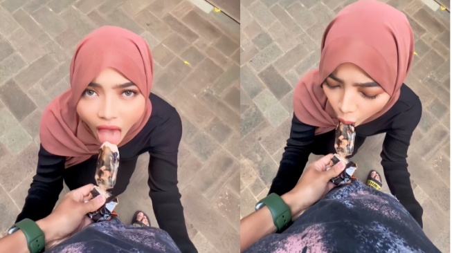 Oklin Fia Jilat Eskrim [Tiktok/@nadiaalexa2]