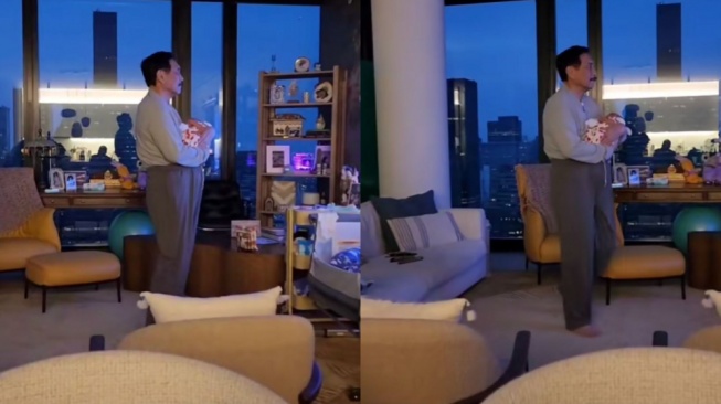 Luhut Gendong Cucu Subuh-subuh, Netizen: Bukan Sembarang Cucu