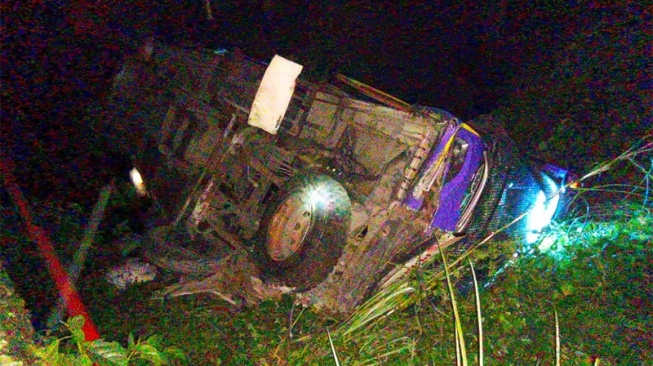 Bus Masuk Jurang di Jalan Lintas Kuansing, Satu Penumpang Tewas