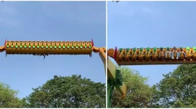 Bikin Ngakak, Kerudung Penumpang Lepas Saat Naik Wahana Tornado di Dufan