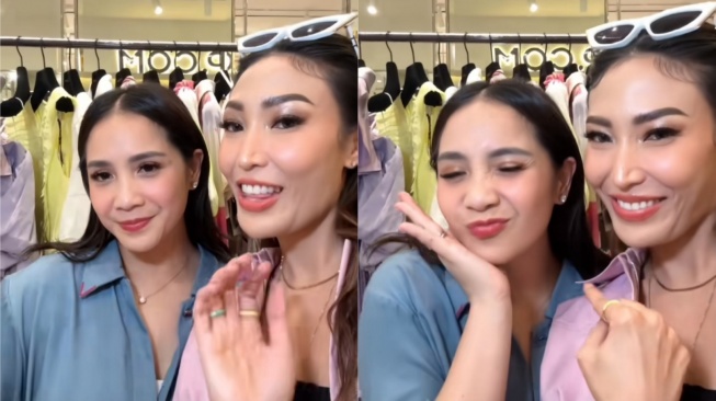 Nagita Slavina dan Ayu Dewi (TikTok)