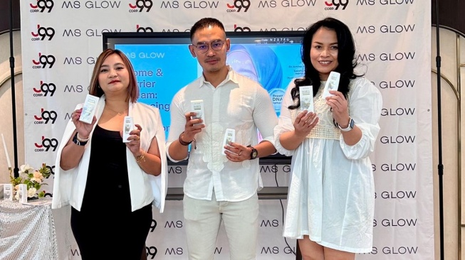 Konferensi pers kesehatan skin barrier sekaligus peluncuran MS Glow Biome and Barrier Cream di Jakarta, Jumat (11/8/2023). (Foto: Dok. Istimewa)