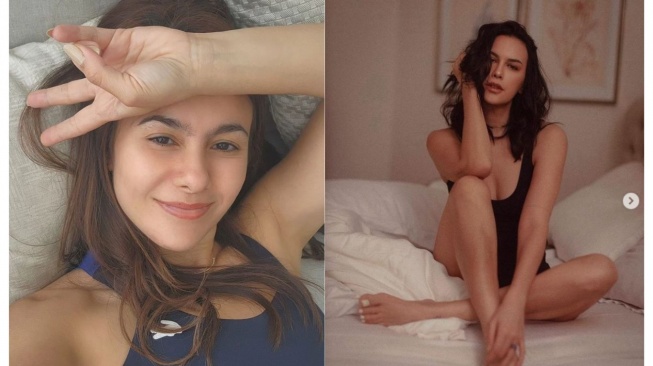 Adu Gaya Wulan Guritno dan Sophia Latjuba Saat Foto di Ranjang, Siapa Lebih Hot?