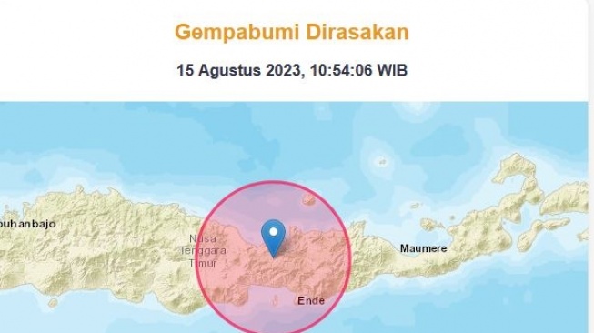 Gempa Bumi M 5,8 Guncang NTT, Terasa di Mataram Hingga Denpasar